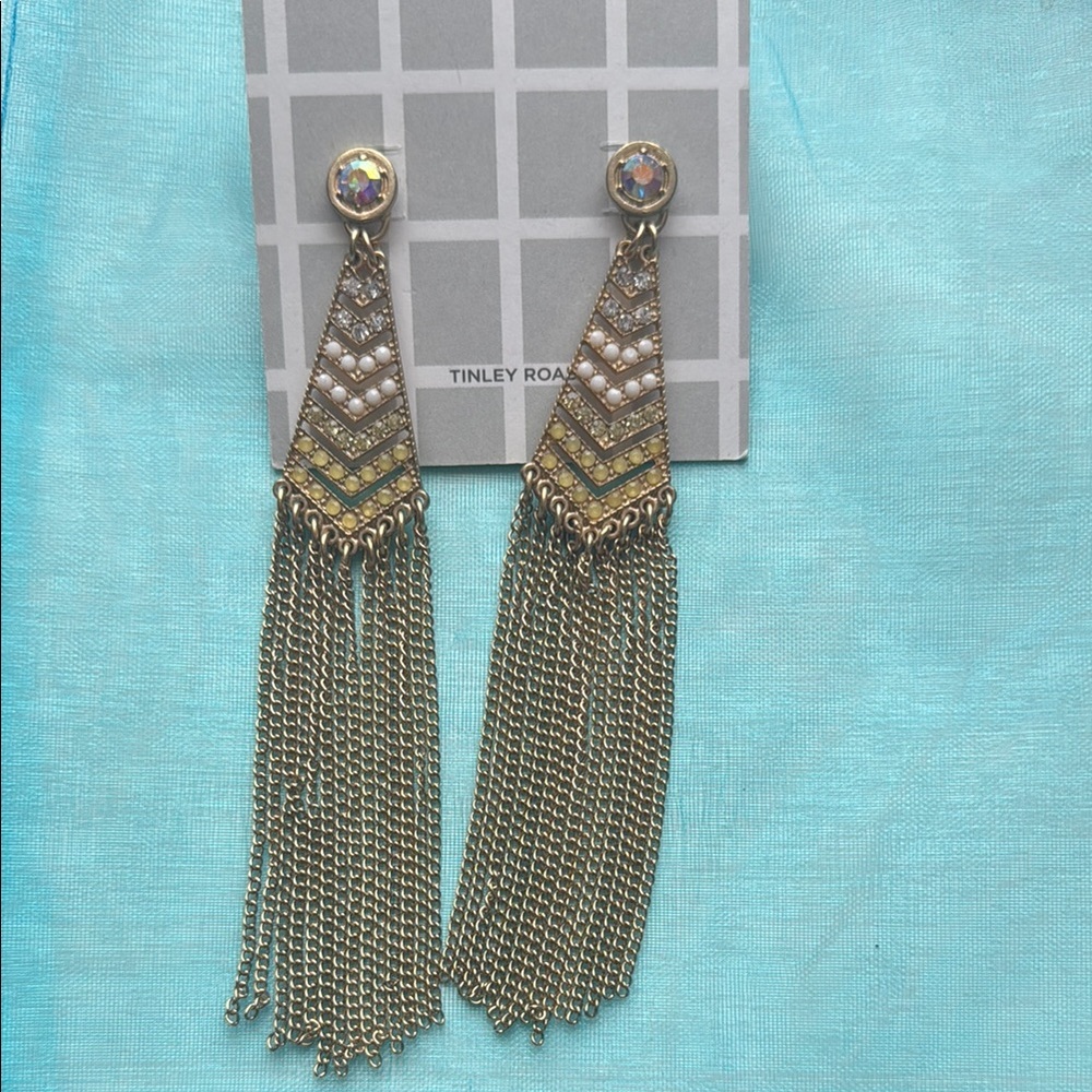 Tinley Road Gold Chandelier Earrings